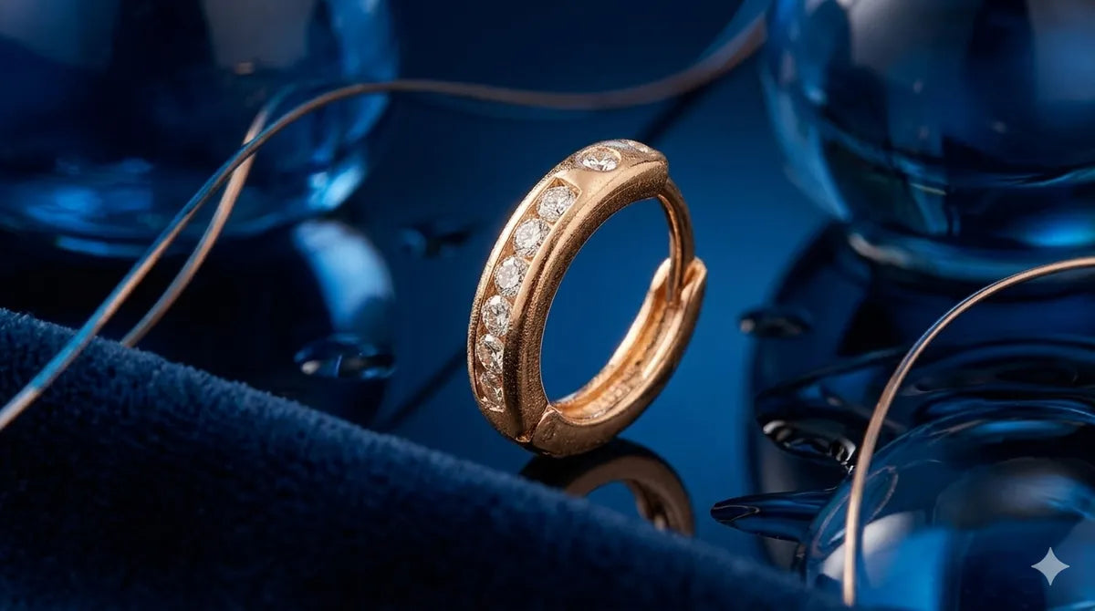 The Midnight Pavé Huggies