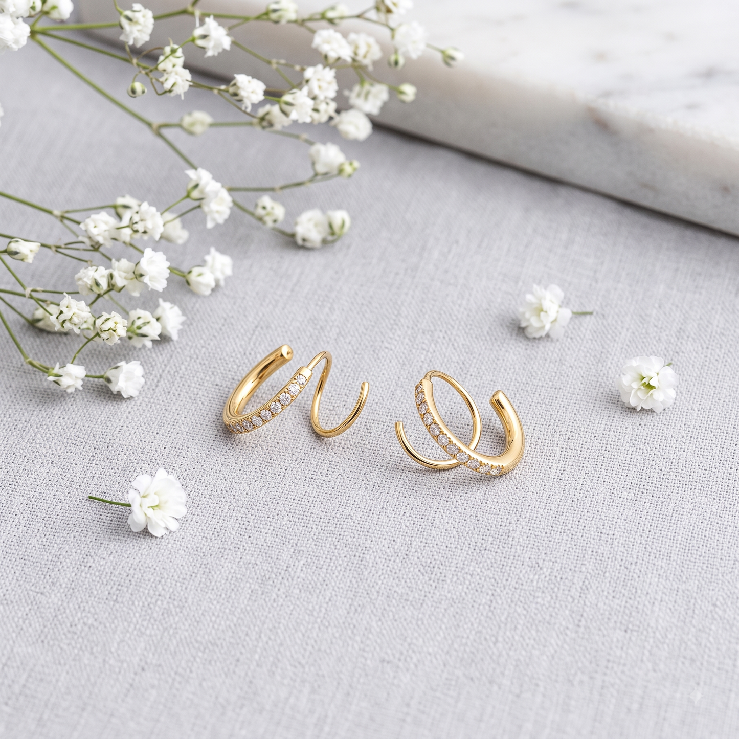 Inny Twirl Sparkle Hoop Earrings