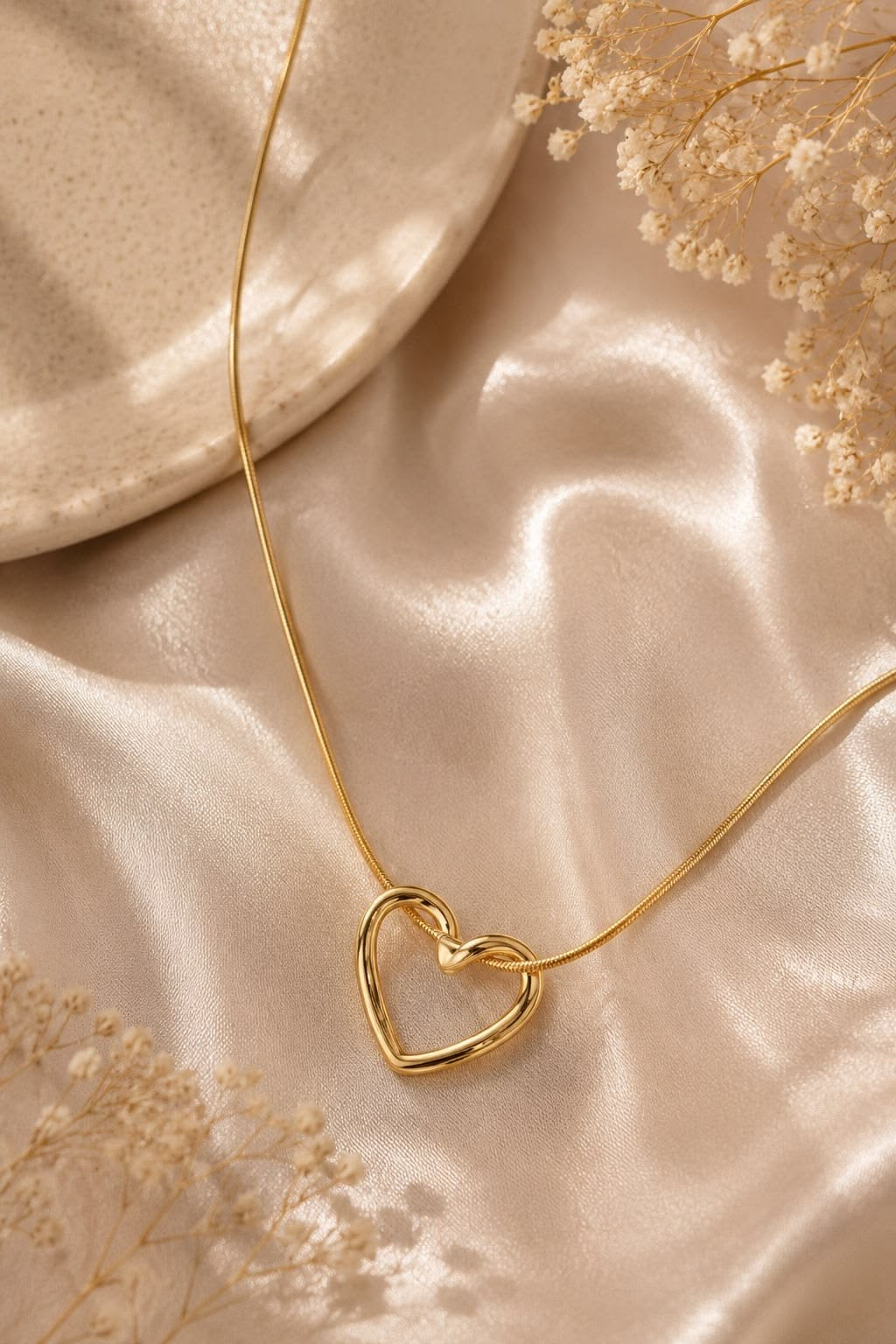 Gold Knotheart Pendant | 18 karat Gold Plated