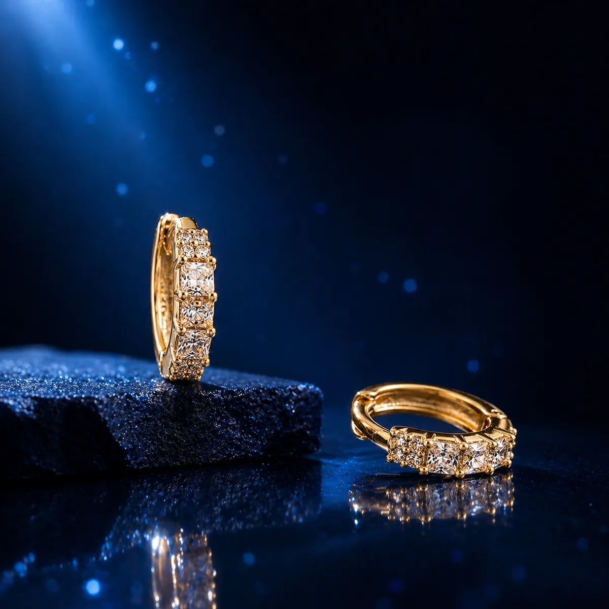 Inny Regal Radiance Crystal Hoops