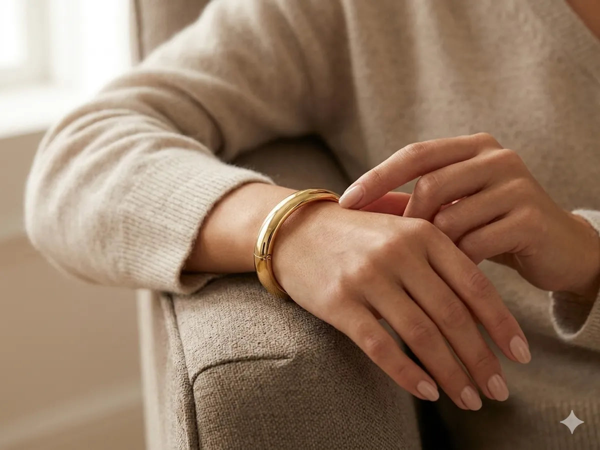 The Aura Domed Hinge Bangle