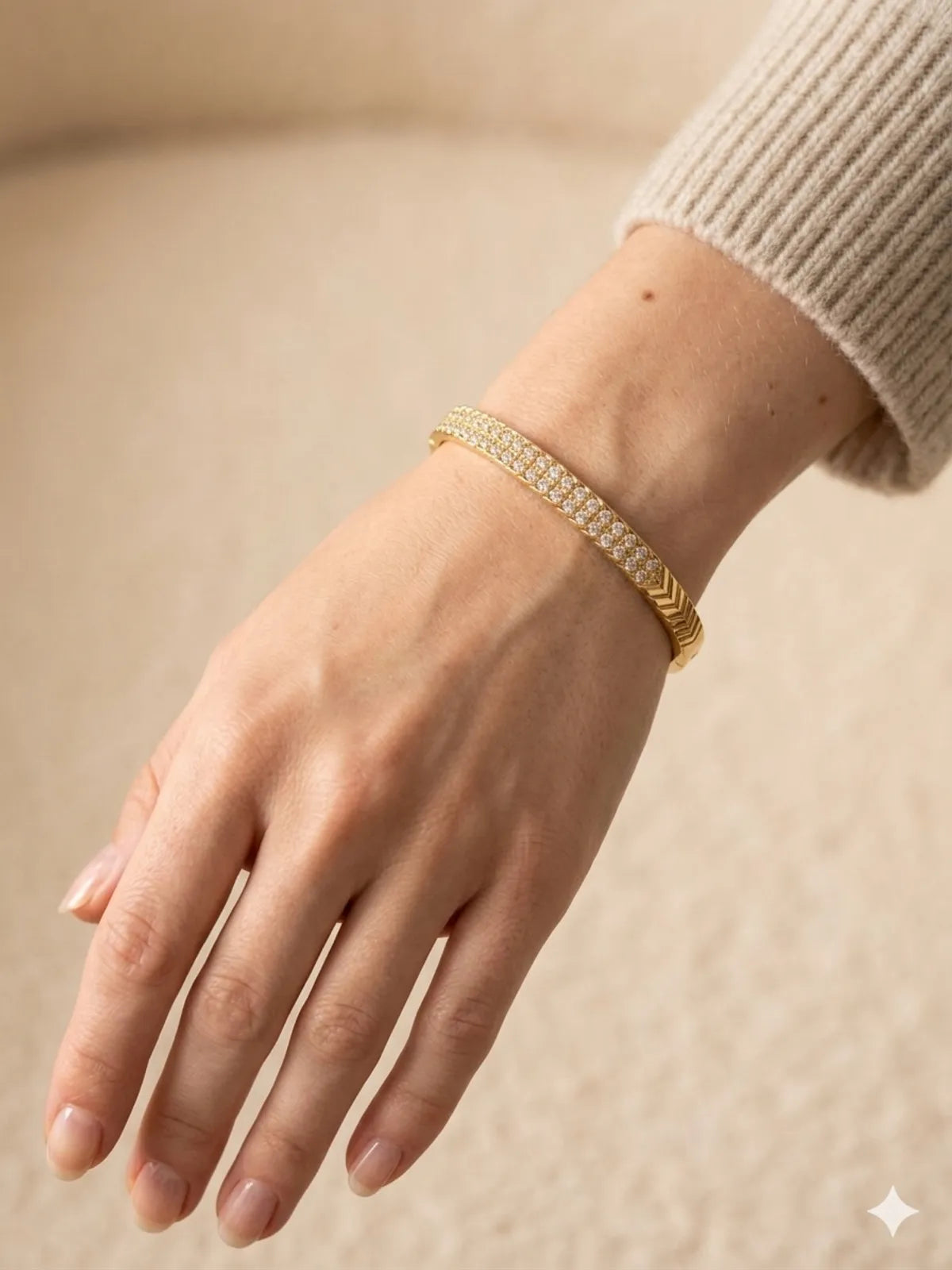 The Aurora Chevron Bangle