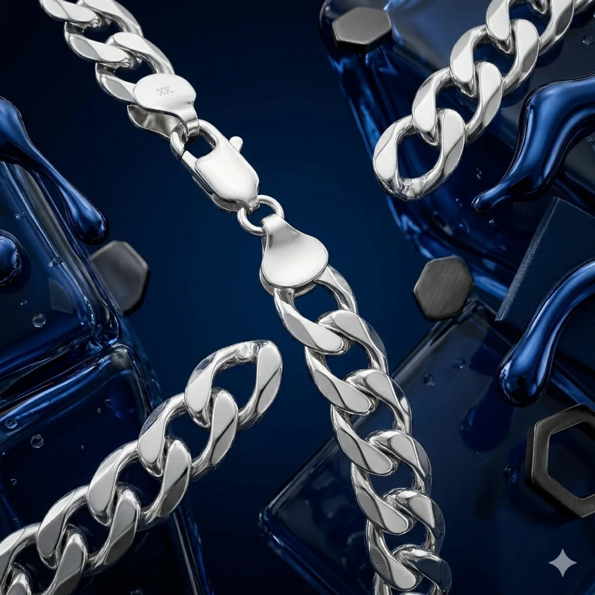 The Cobalt Titan Curb Bracelet