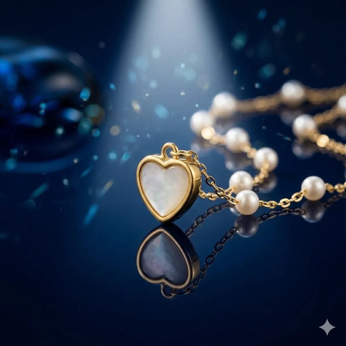 The Lumière Heart Pearl Pendant
