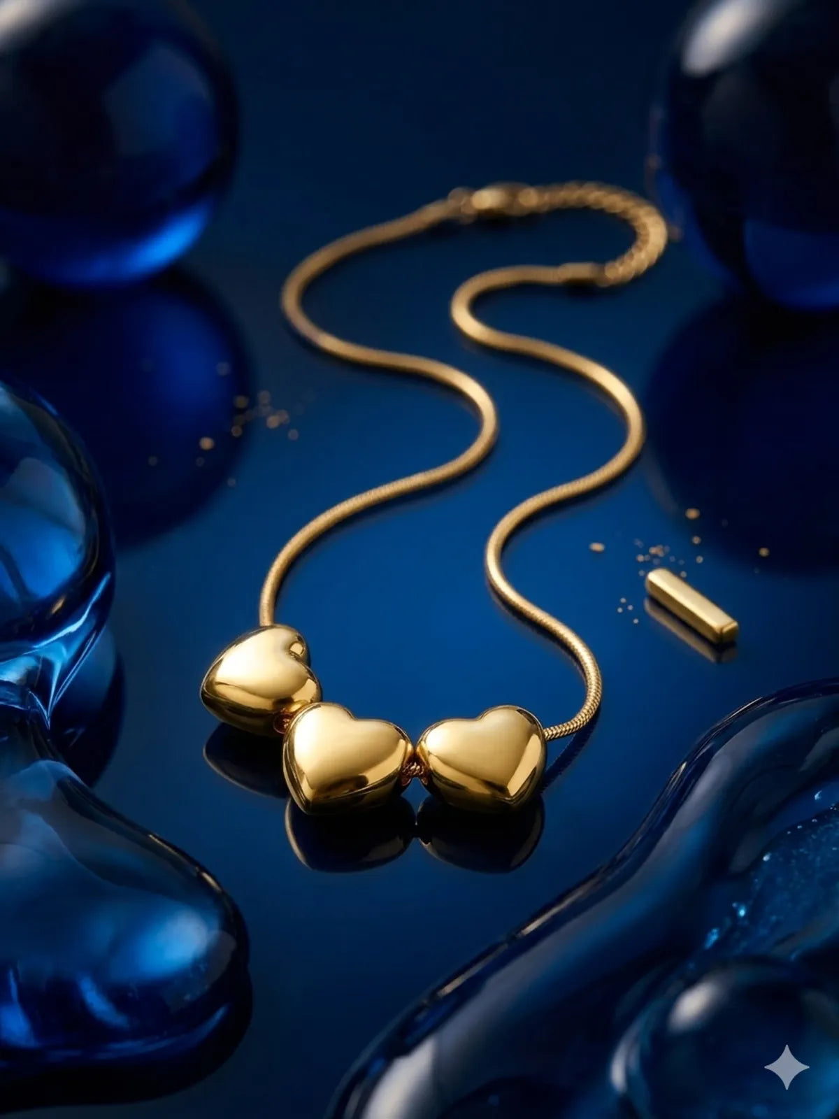 The Triple Amour Snake Chain Necklace