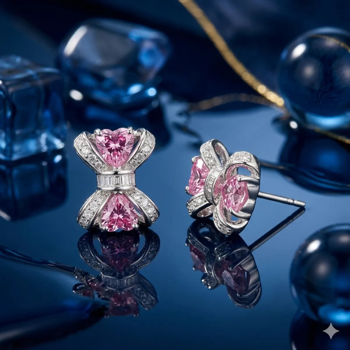 The Rosé Ribbon Studs
