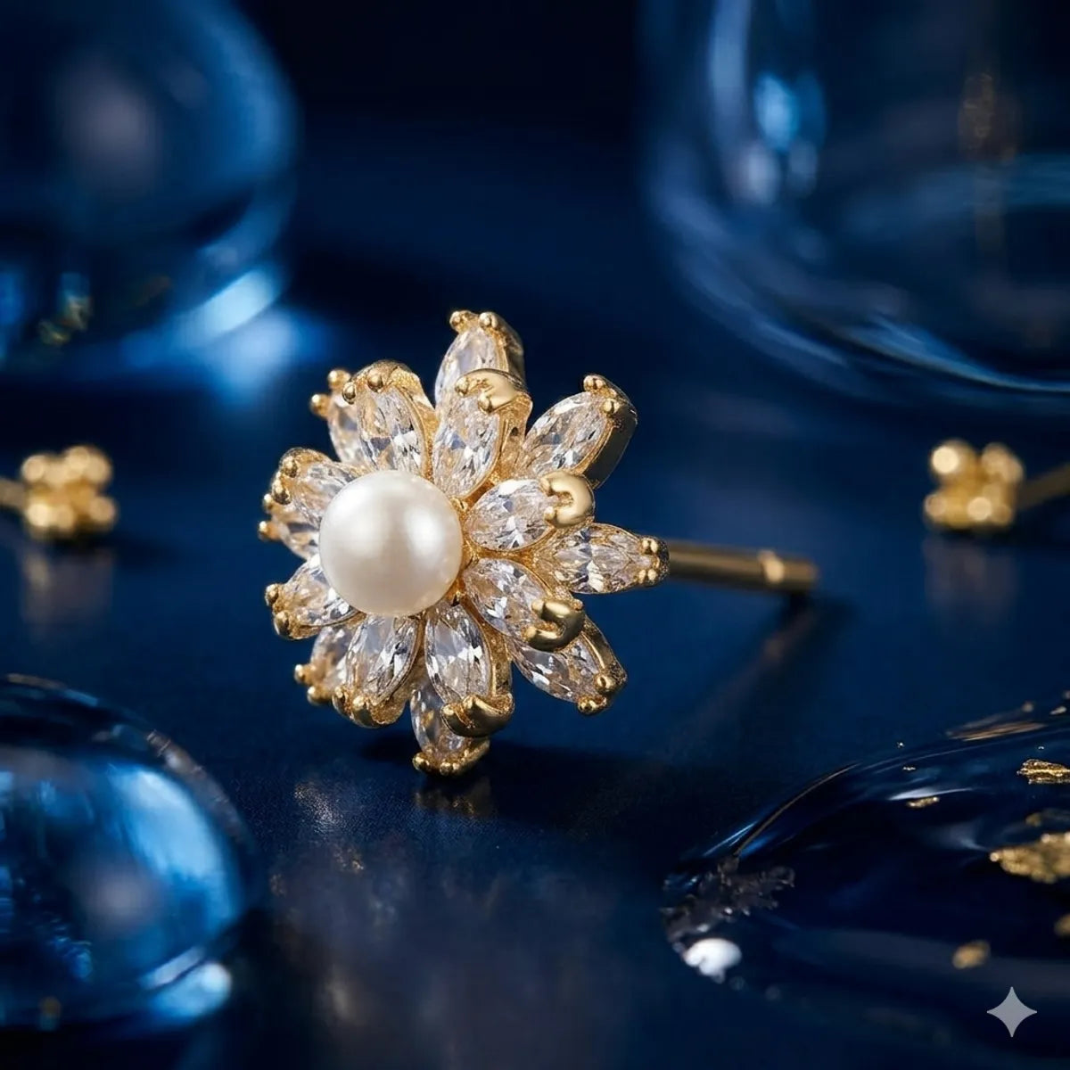 Marquise Crystal Sunburst Studs