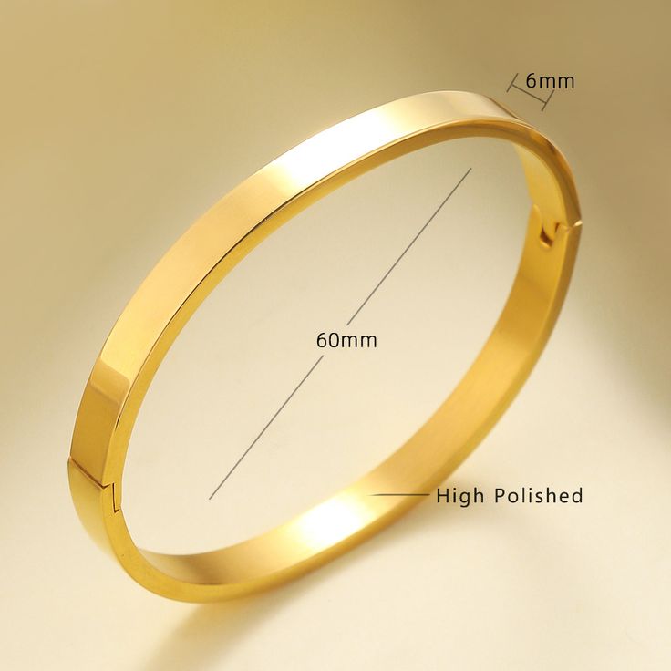 Inny Gleam Plain Gold Bracelet