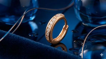The Midnight Pavé Huggies