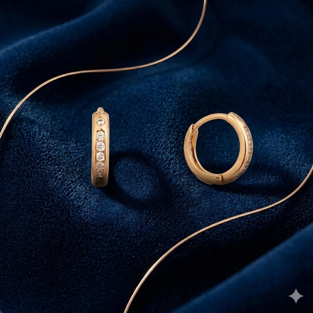 The Midnight Pavé Huggies