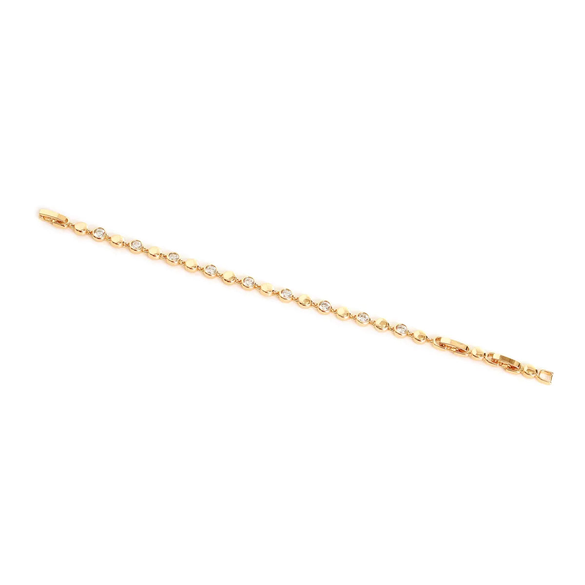 Astraea Sparkle" Gold & Diamond Station Bracelet