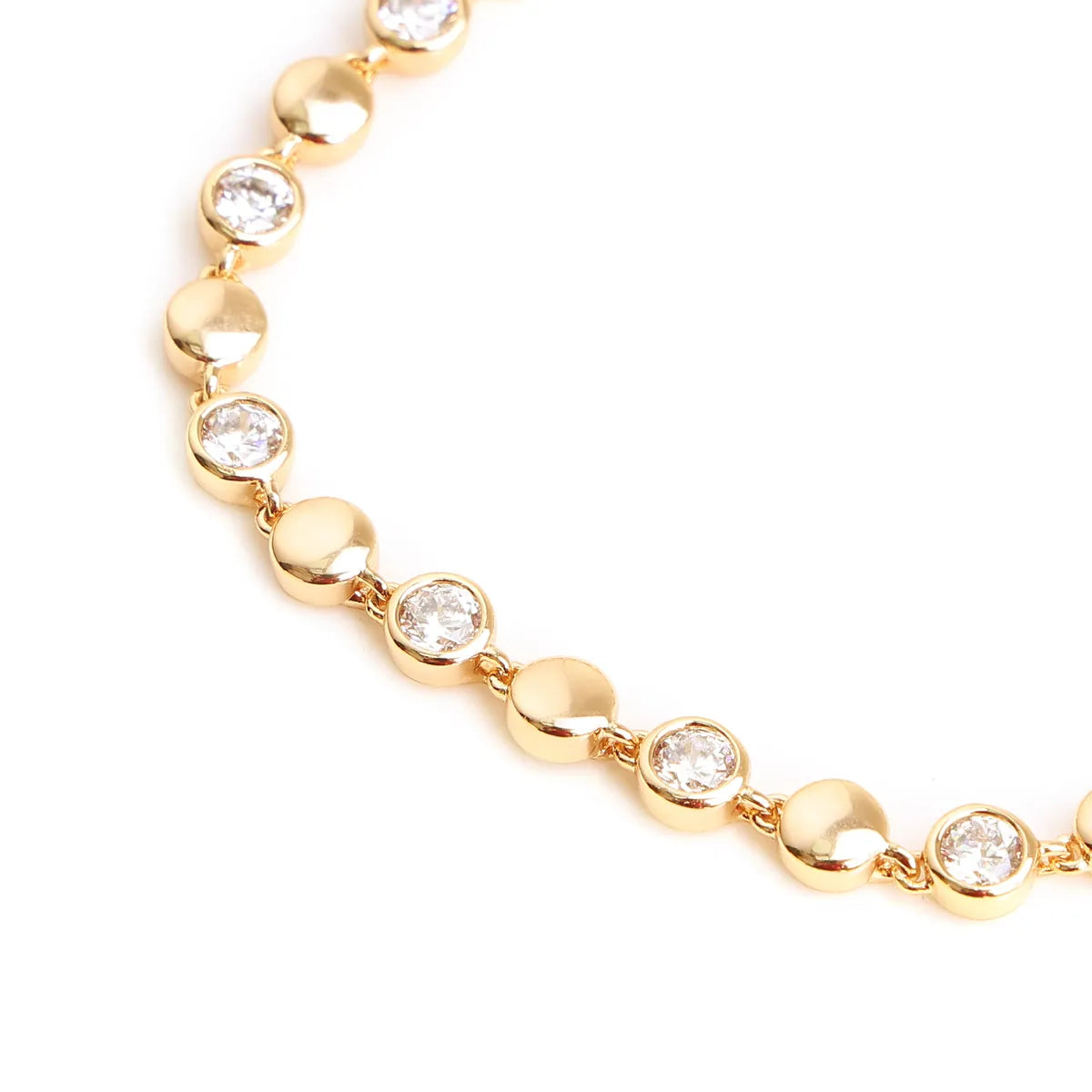 Astraea Sparkle" Gold & Diamond Station Bracelet