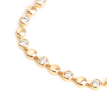 Astraea Sparkle" Gold & Diamond Station Bracelet