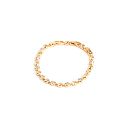 Astraea Sparkle" Gold & Diamond Station Bracelet