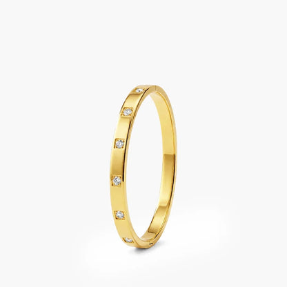 Inny Classic Solitaire Gold Bracelet