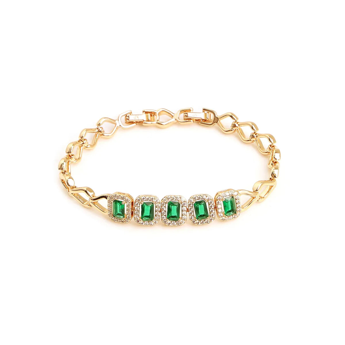 Emerald Echo" Art Deco Bracelet