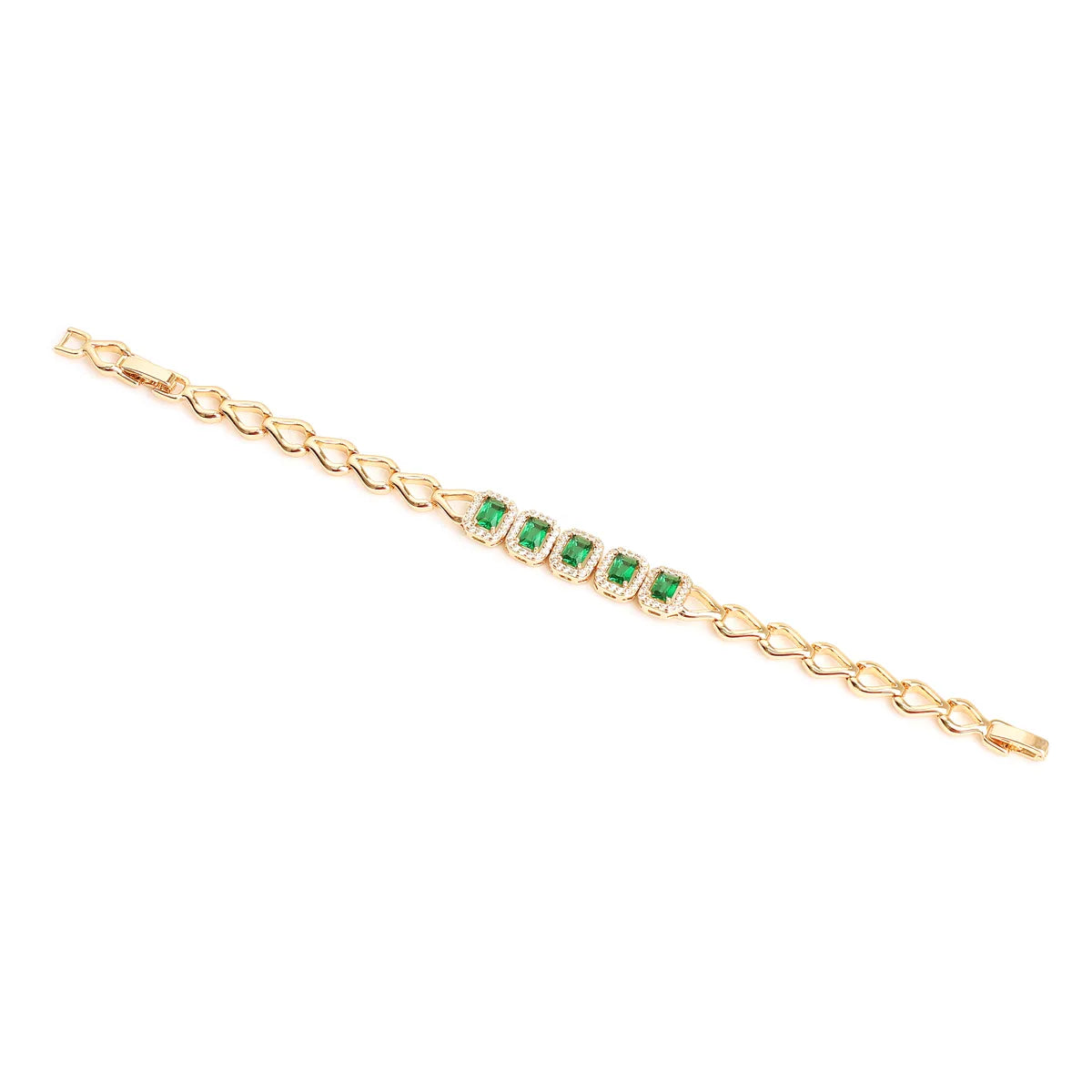 Emerald Echo" Art Deco Bracelet