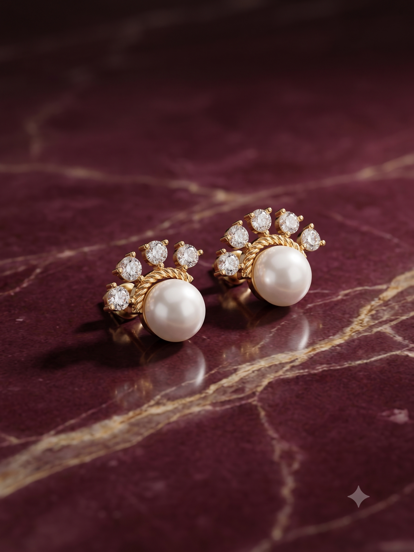 The Sovereign Pearl Crown Studs