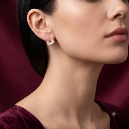The Aurelia Pavé Arch Earrings