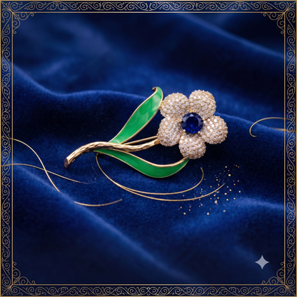The Regent Floral Spray Brooch