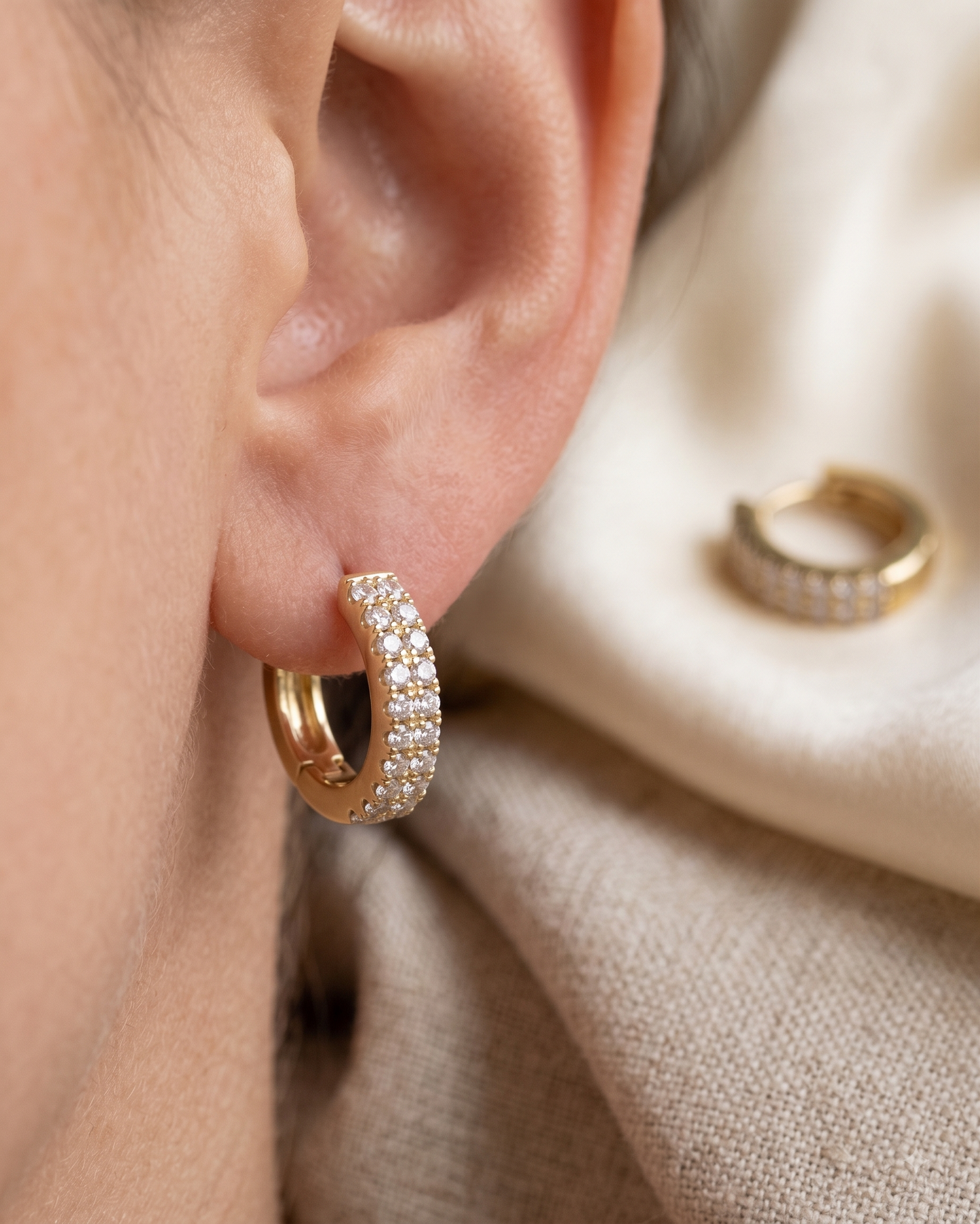 Inny Petite Sparkle Hoop Earrings