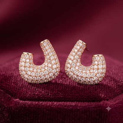 The Aurelia Pavé Arch Earrings