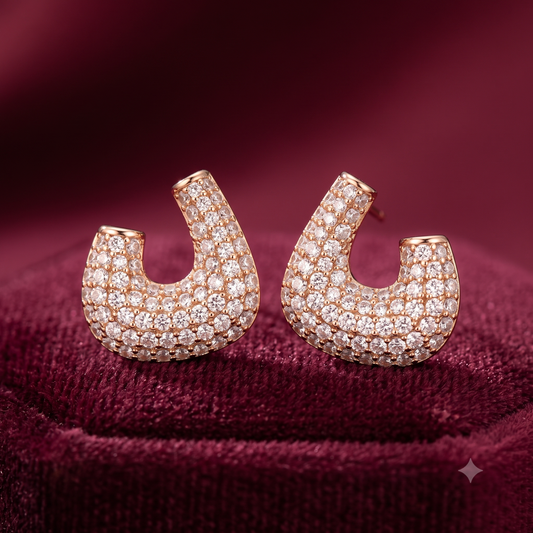 The Aurelia Pavé Arch Earrings