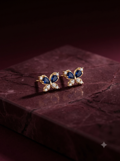 The Azure Papillon Studs