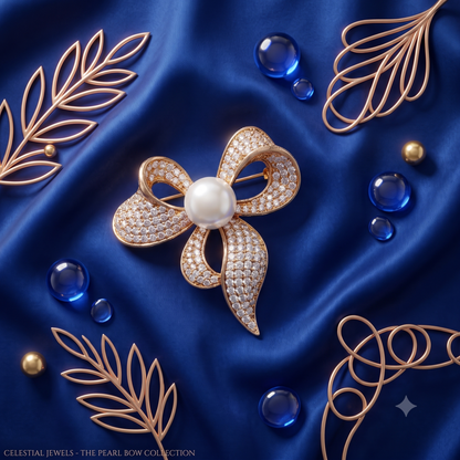 The Celestial Jewels "Celestial Pearl Bow" Brooch