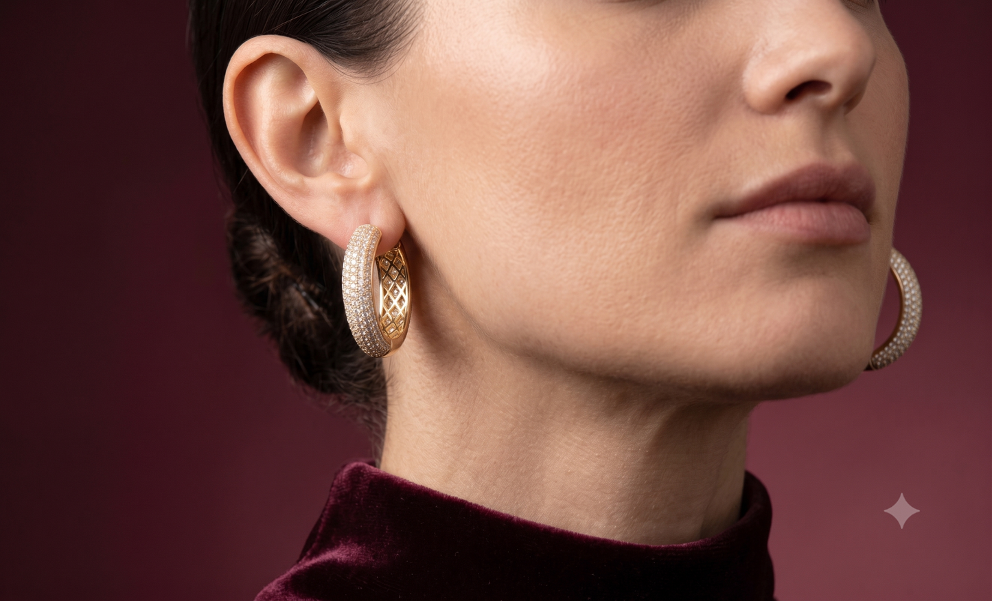 The Lumina Pavé Gold Hoops