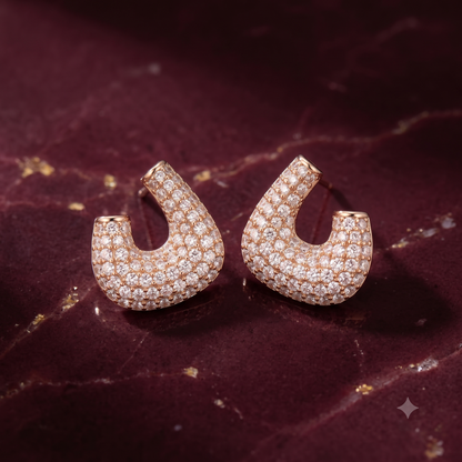 The Aurelia Pavé Arch Earrings