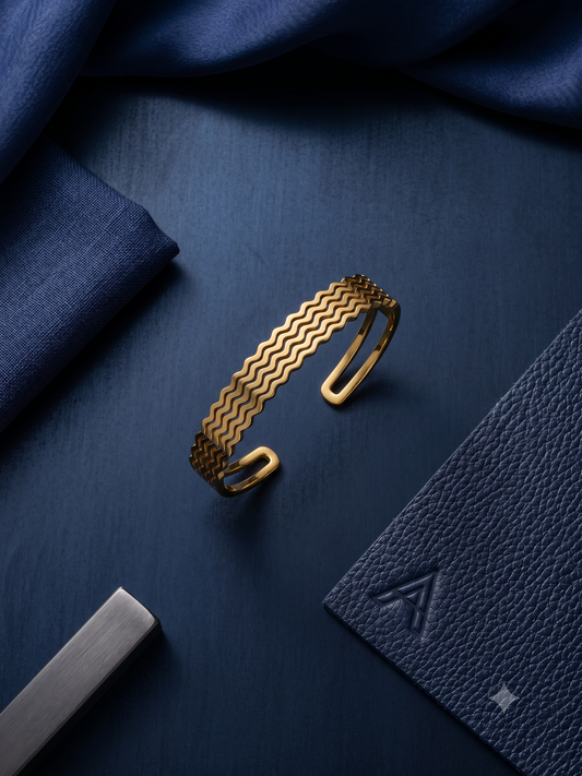 Golden Wave Harmony Bracelet