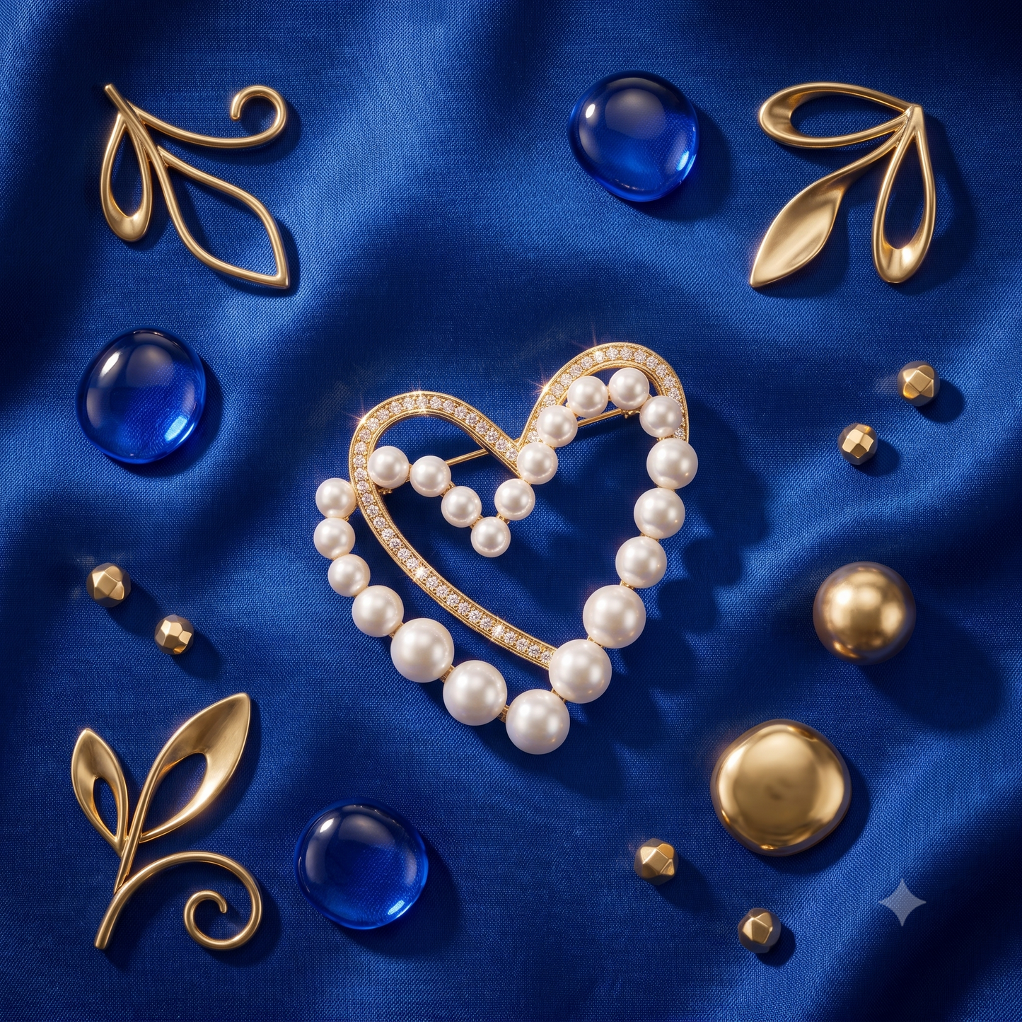 Pavé Heart Brooch