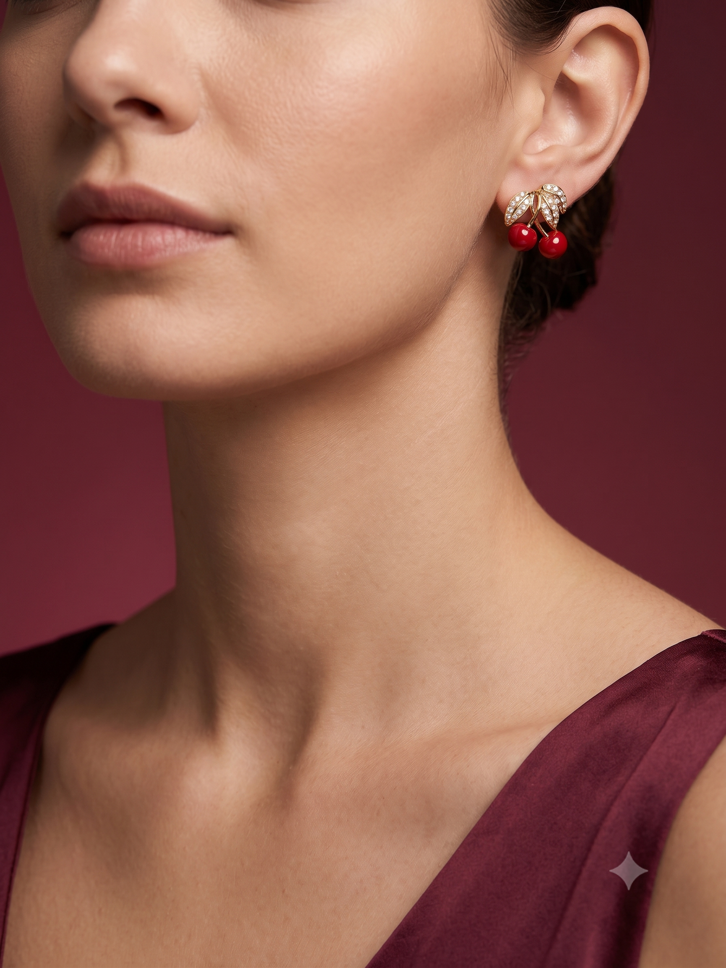 The Cerise Bloom Studs