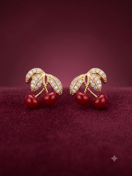 The Cerise Bloom Studs