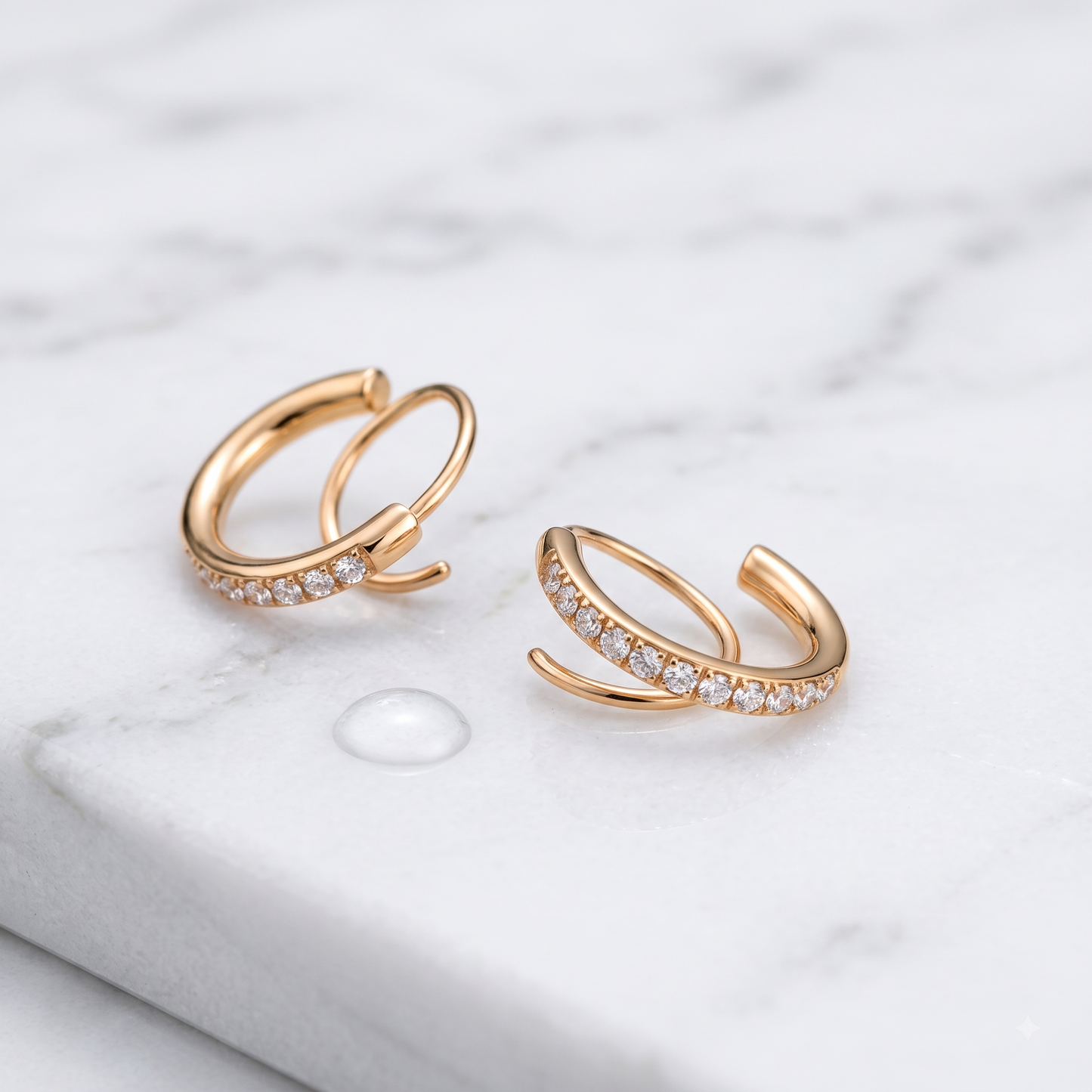 Inny Twirl Sparkle Hoop Earrings