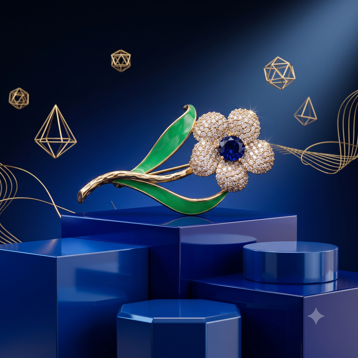 The Regent Floral Spray Brooch
