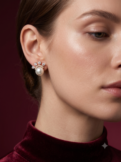 The Sovereign Pearl Crown Studs