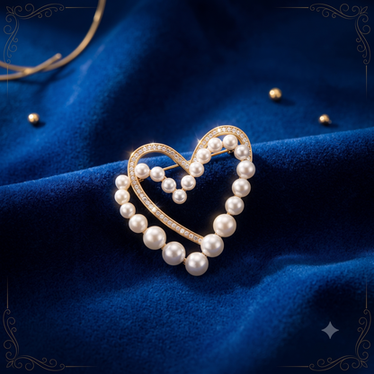 Pavé Heart Brooch
