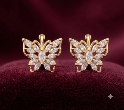 The Aurelia Marquise Butterfly Huggies