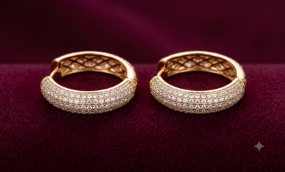 The Lumina Pavé Gold Hoops