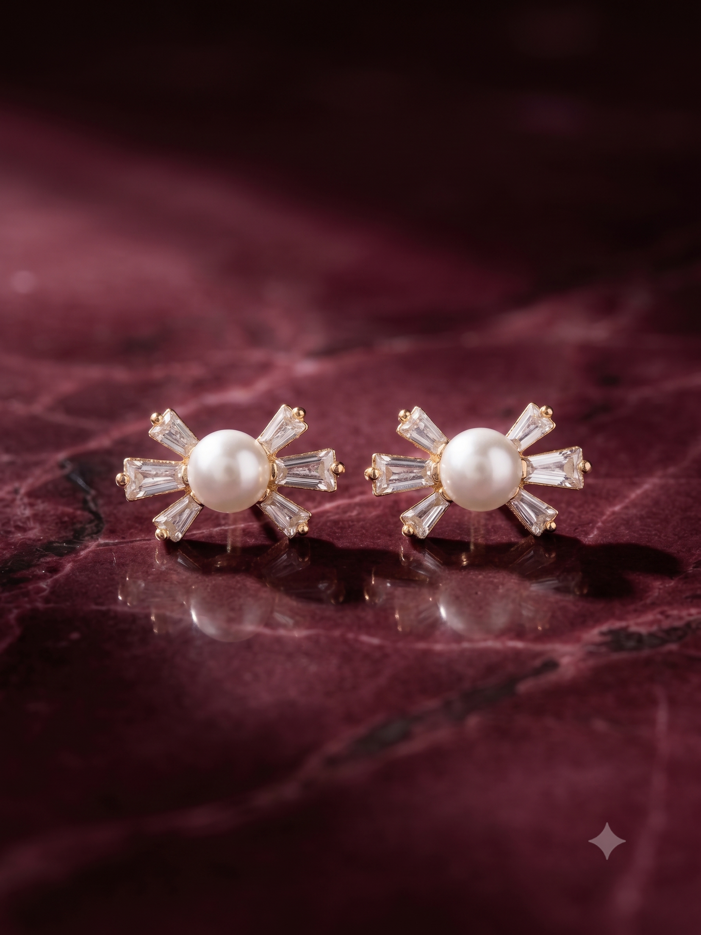 Baguette Starburst Studs