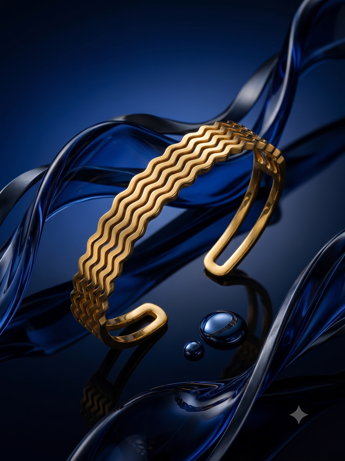 Golden Wave Harmony Bracelet