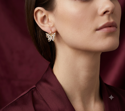The Aurelia Marquise Butterfly Huggies