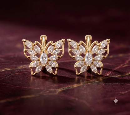 The Aurelia Marquise Butterfly Huggies