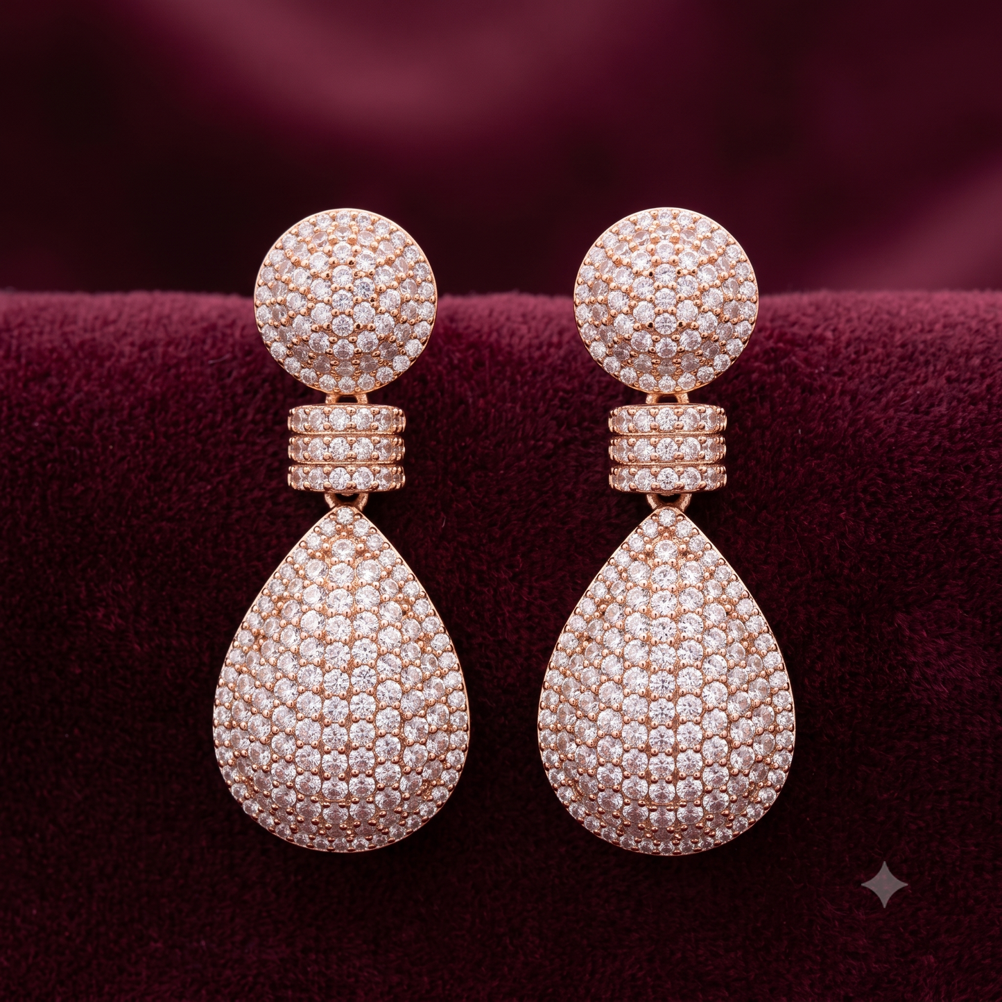 The Lumina Pavé Teardrop Statement Earrings
