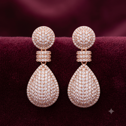 The Lumina Pavé Teardrop Statement Earrings
