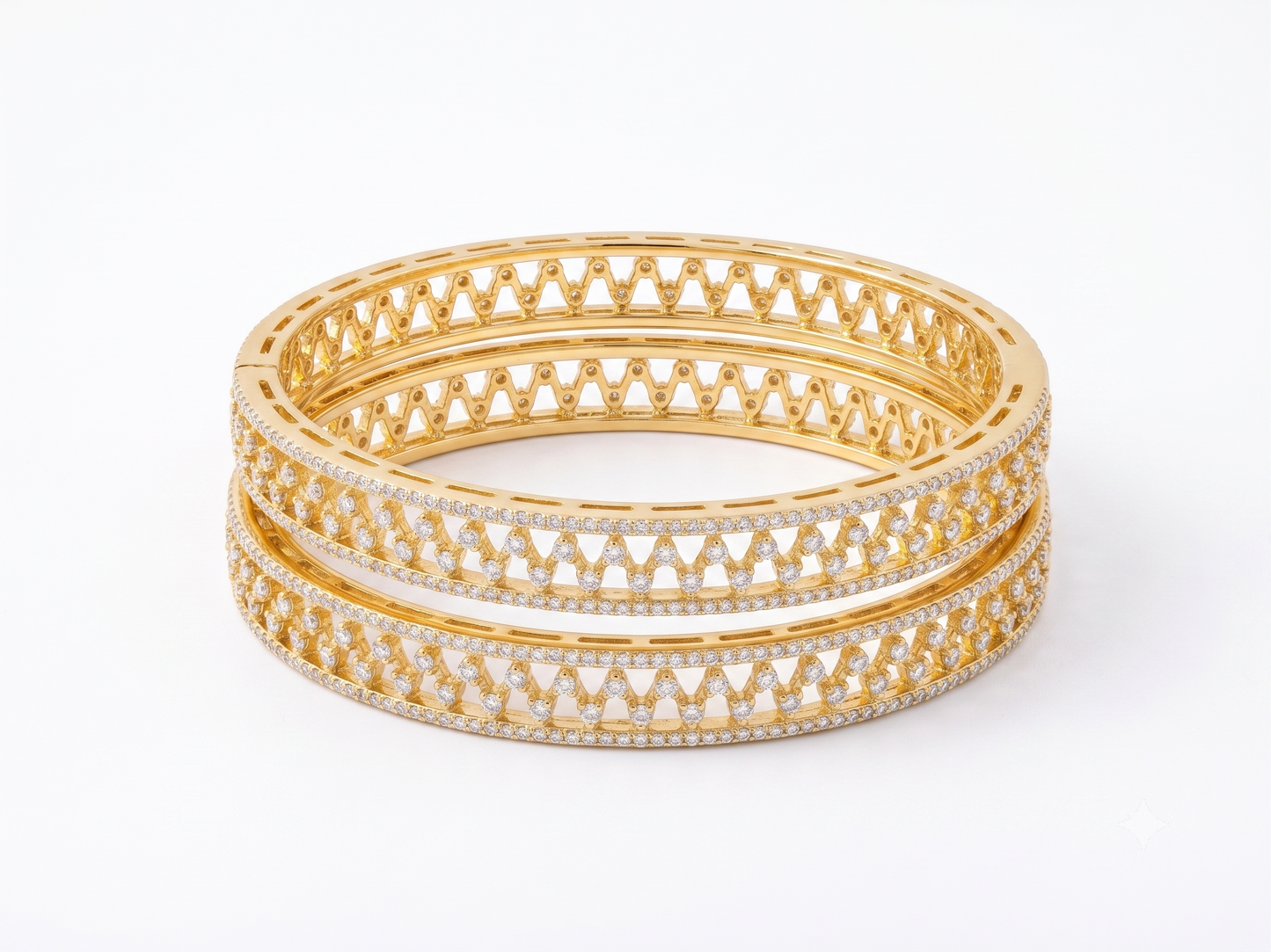 Noor Mesh Zirconica Bangles