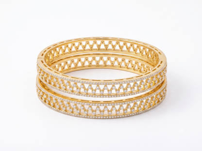 Noor Mesh Zirconica Bangles