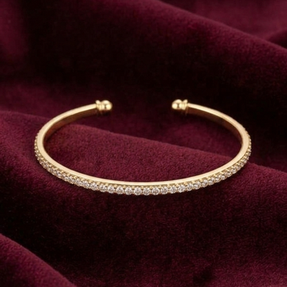The Lumière Pavé Open Cuff